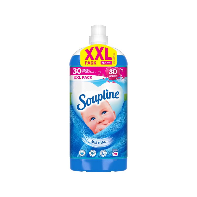 SOUPLINE συμπυκνωμένο μαλακτικό ρούχων mistral 78μεζ 1638ml – Μαλακτικά Ρούχων