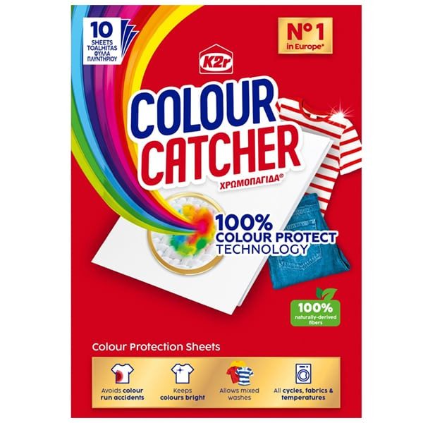 K2R colour catcher χρωμοπαγίδες 10τεμ – Ενισχυτικά Πλύσης
