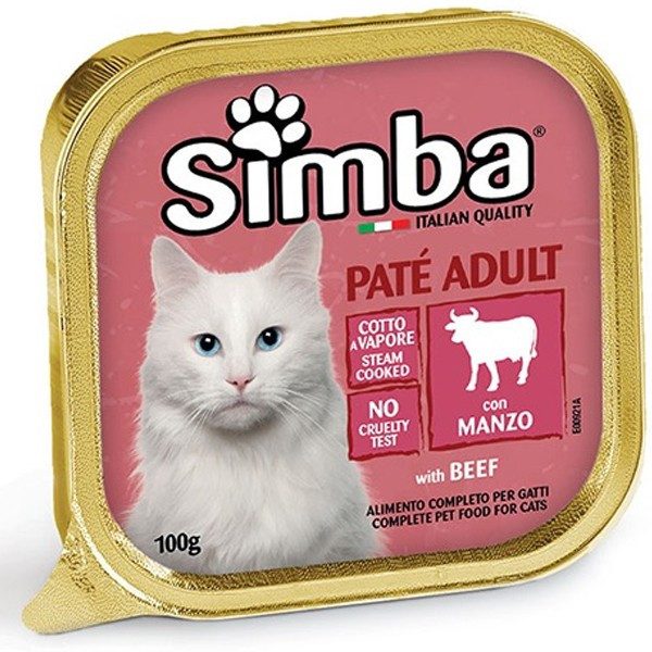 SIMBA γατοτροφή πατέ μοσχάρι 100gr – Υγρή Τροφή Γάτας