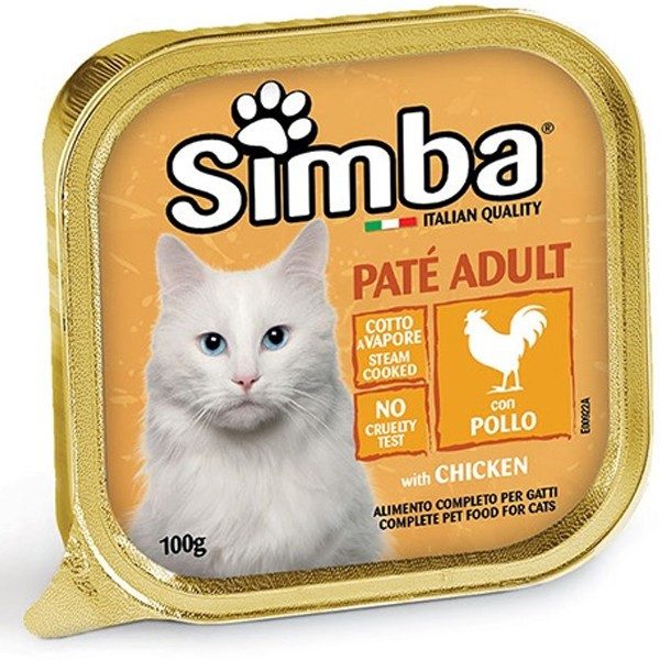 SIMBA γατοτροφή πατέ κοτόπουλο 100gr – Υγρή Τροφή Γάτας