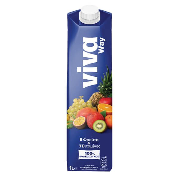 VIVA χυμός 100% φυσικός way με 9 φρούτα 1lt – Χυμοί