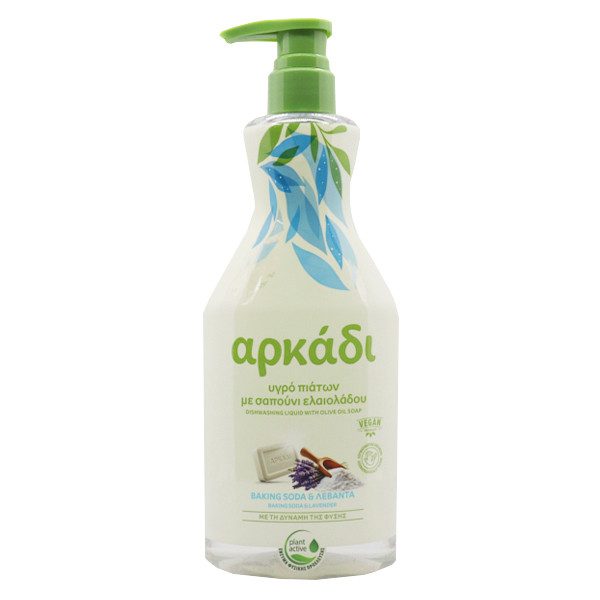 ΑΡΚΑΔΙ υγρό πιάτων μπέικιν σόδα και λεβάντα με αντλία 550ml – Αρκάδι – Υγρά Πιάτων