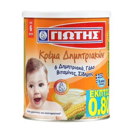 ΓΙΩΤΗΣ κρέμα δημητριακών 6+ μηνών 300gr – Γιώτης – Βρεφικές Κρέμες και Έτοιμα Γεύματα