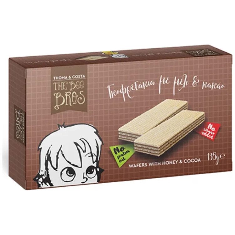 THE BEE BROS γκοφρέτα με μέλι και κακάο 135gr – Σοκολάτες
