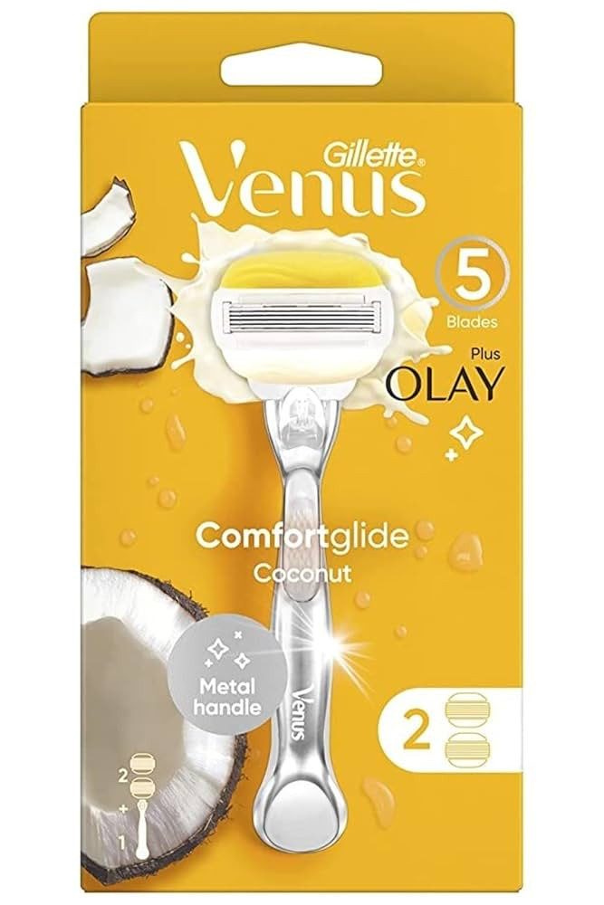 GILLETTE ξυραφάκι venus comfortglide coconut με ανταλλακτικά 2τεμ – Ξυραφάκια