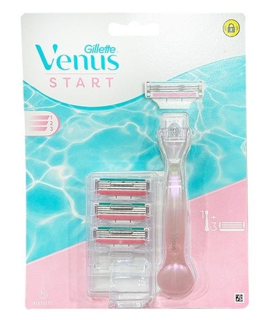 GILLETTE ξυραφάκι venus start με ανταλλακτικά 3τεμ – Ξυραφάκια
