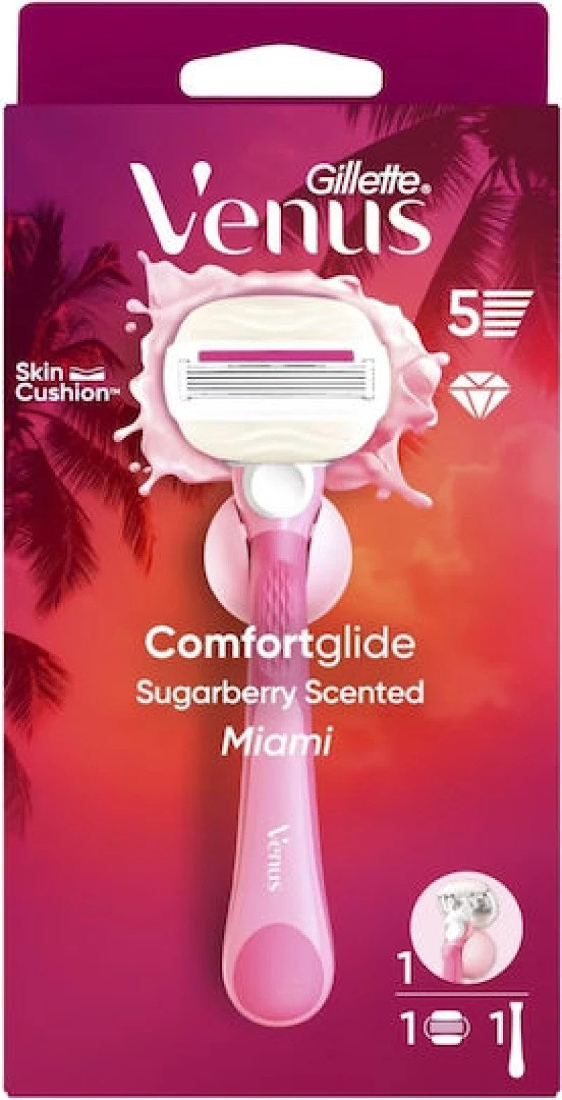 GILLETTE ξυραφάκι venus comfortglide miami με ανταλλακτικό 1τεμ – Ξυραφάκια