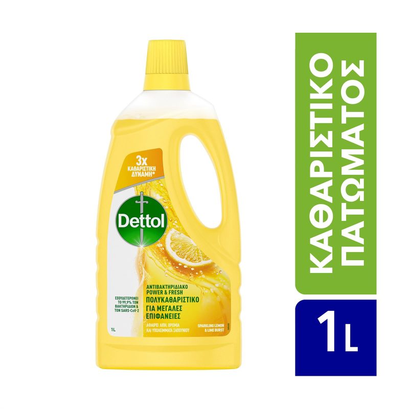 DETTOL υγρό καθαριστικό γενικής χρήσης power και fresh λεμόνι 1lt – Καθαριστικά Επιφανειών