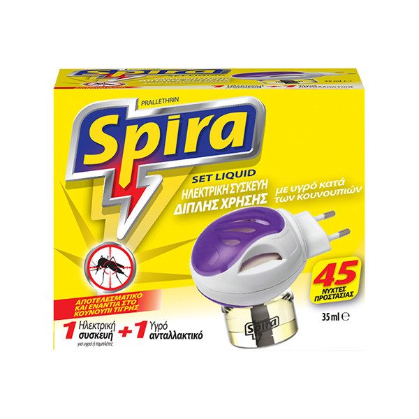SPIRA yellow εντομοαπωθητική συσκευή με υγρό ανταλλακτικό – Εντομοκτόνα και Εντομοαπωθητικά Χώρου