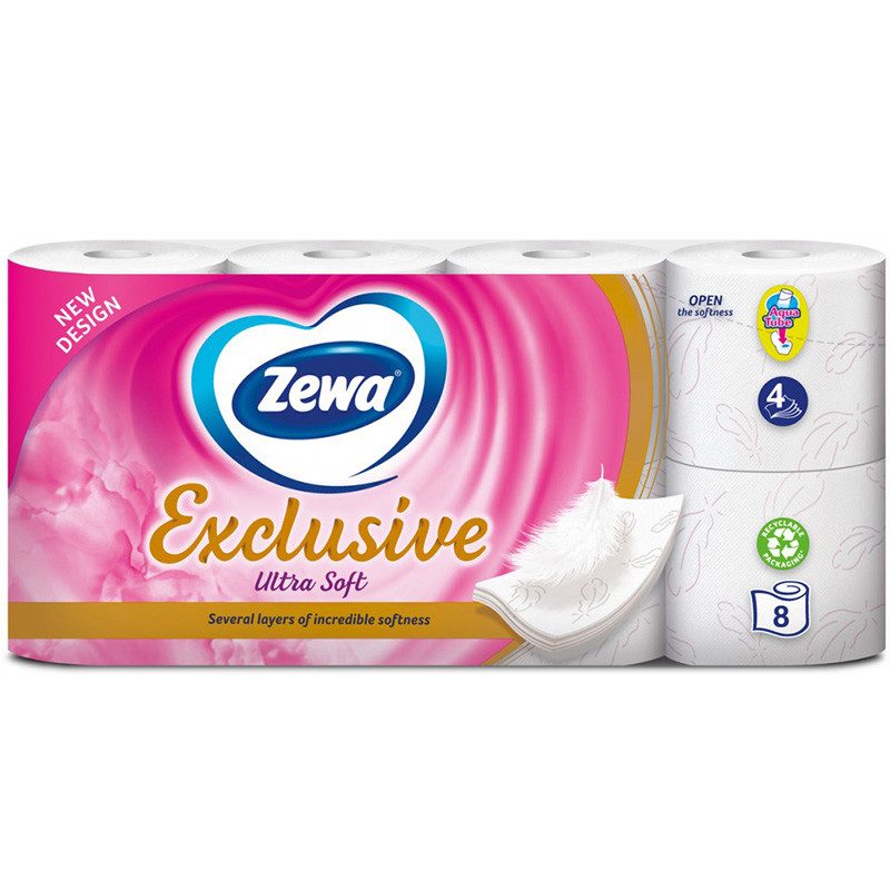 ZEWA exclusive χαρτί υγείας 4φυλλο 8τεμ – Χαρτιά Υγείας