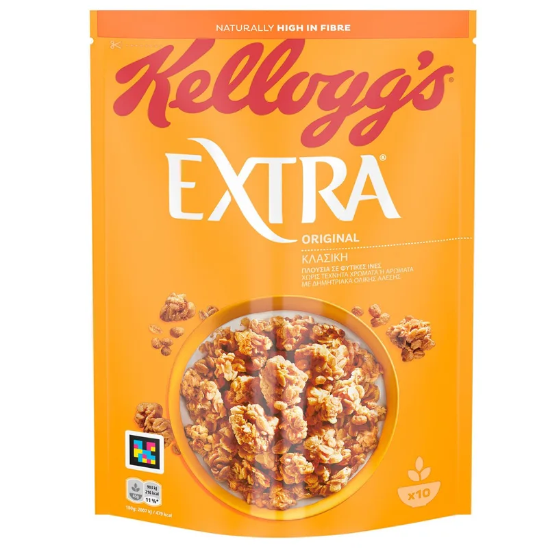 KELLOGG'S δημητριακά extra μπουκιές βρώμης 450gr