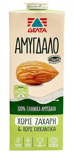 ΔΕΛΤΑ ρόφημα αμυγδάλου χωρίς ζάχαρη 1lt – Δέλτα – Γάλατα και Φυτικά Ροφήματα