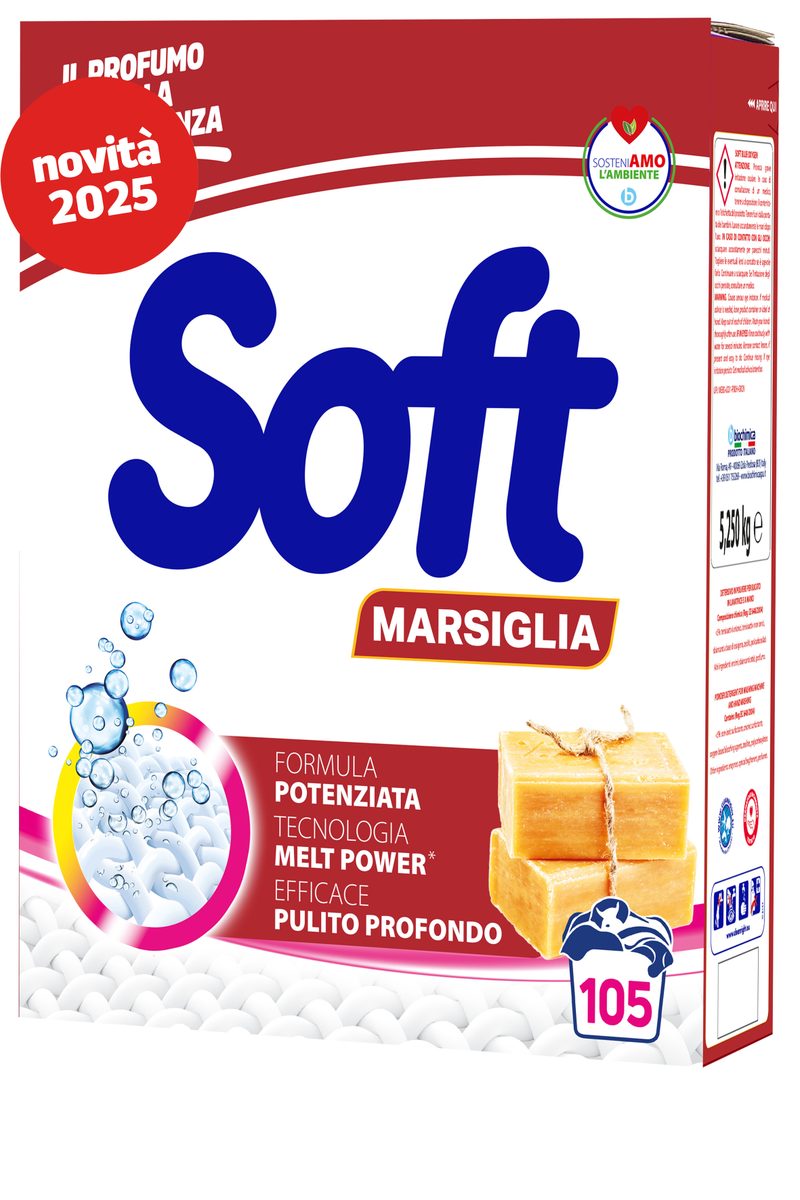 SOFT σκόνη πλυντηρίου ρούχων Marsiglia 105μεζ 5,25kg – Απορρυπαντικά Ρούχων