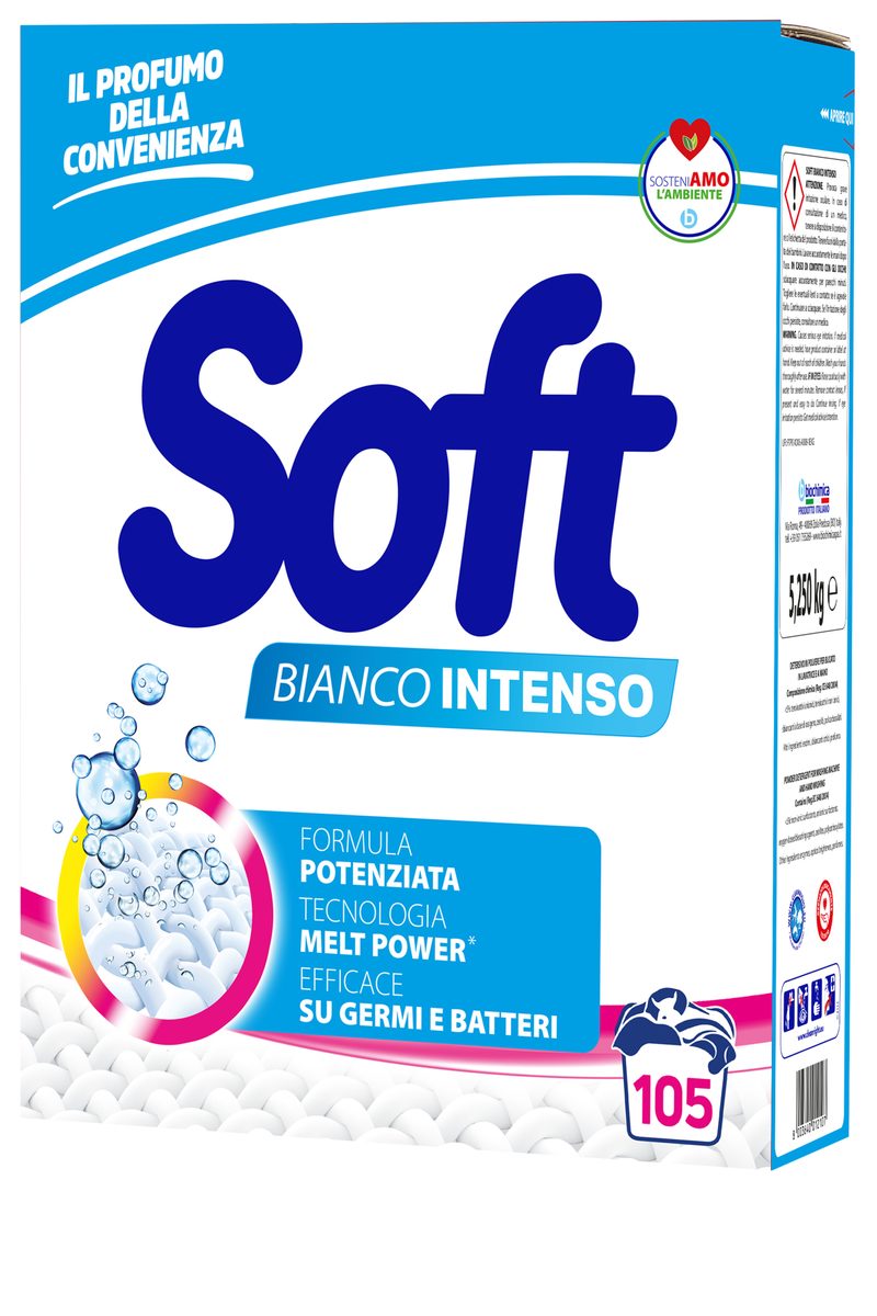 SOFT σκόνη πλυντηρίου ρούχων Bianco Intenso 105μεζ 5,25kg – Απορρυπαντικά Ρούχων