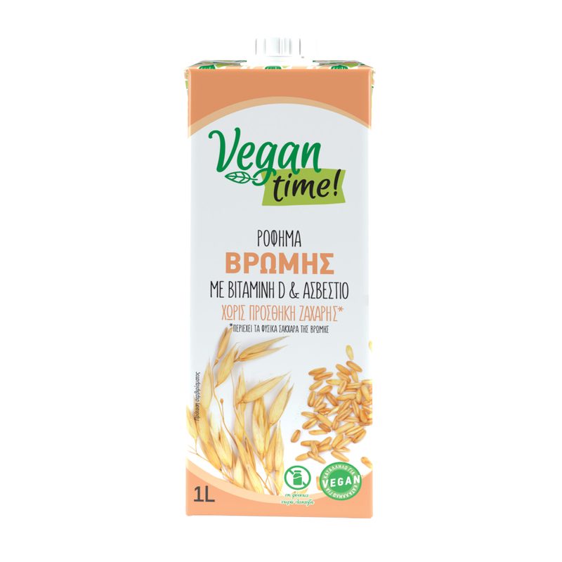 VEGAN TIME ρόφημα βρώμης 1lt – Γάλατα και Φυτικά Ροφήματα
