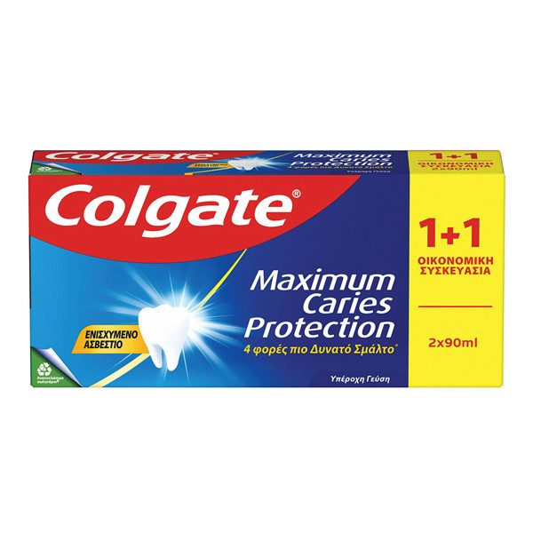 COLGATE οδοντόκρεμα Maximum Caries Protection 2x90ml – Οδοντόκρεμες