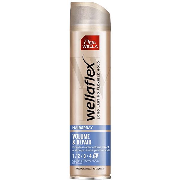 WELLAFLEX hair spray μαλλιών volume και repair No5 250ml – Styling Spray Μαλλιών