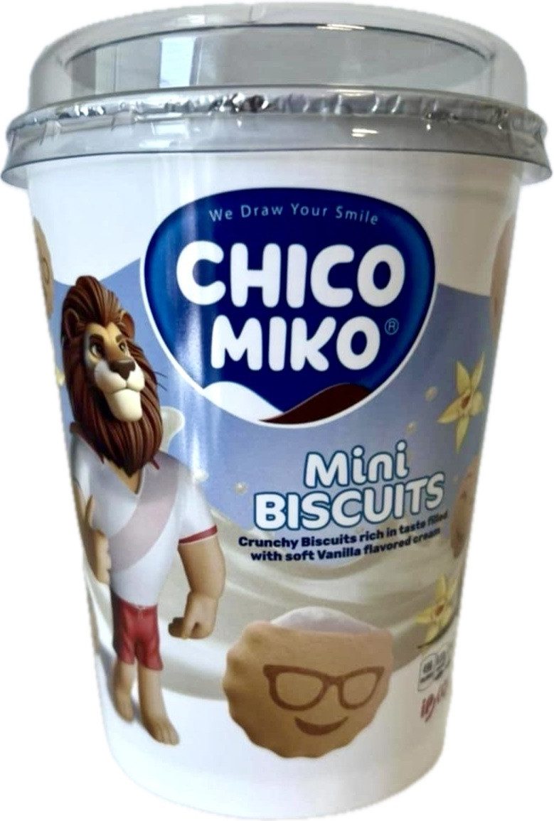 CHICO MIKO μπισκότα mini φατσούλες με κρέμα βανίλιας 125gr