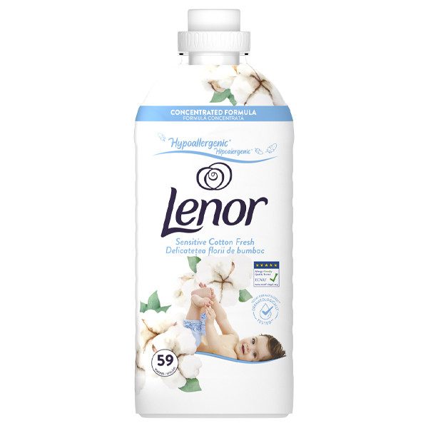 LENOR συμπυκνωμένο μαλακτικό ρούχων sensitive 59μεζ 1239ml – Μαλακτικά Ρούχων