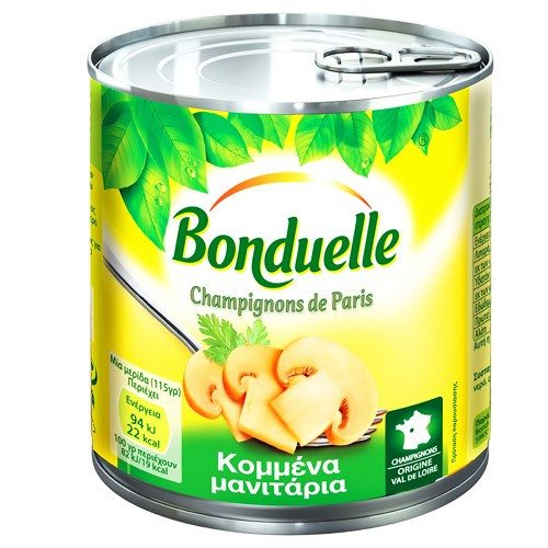 BONDUELLE μανιτάρια τεμαχισμένα 400gr – Τρόφιμα Μακράς Συντήρησης