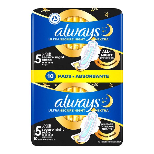 ALWAYS σερβιέτες Ultra Platinum Secure Night Extra 10τεμ