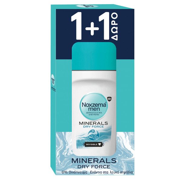 NOXZEMA αποσμητικό σώματος roll-on minerals dry force 2x50ml – Αποσμητικά