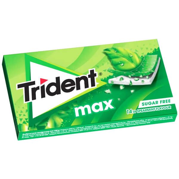 TRIDENT τσίχλες max δυόσμος 12x27gr – Καραμέλες, Γλειφιτζούρια και Τσίχλες
