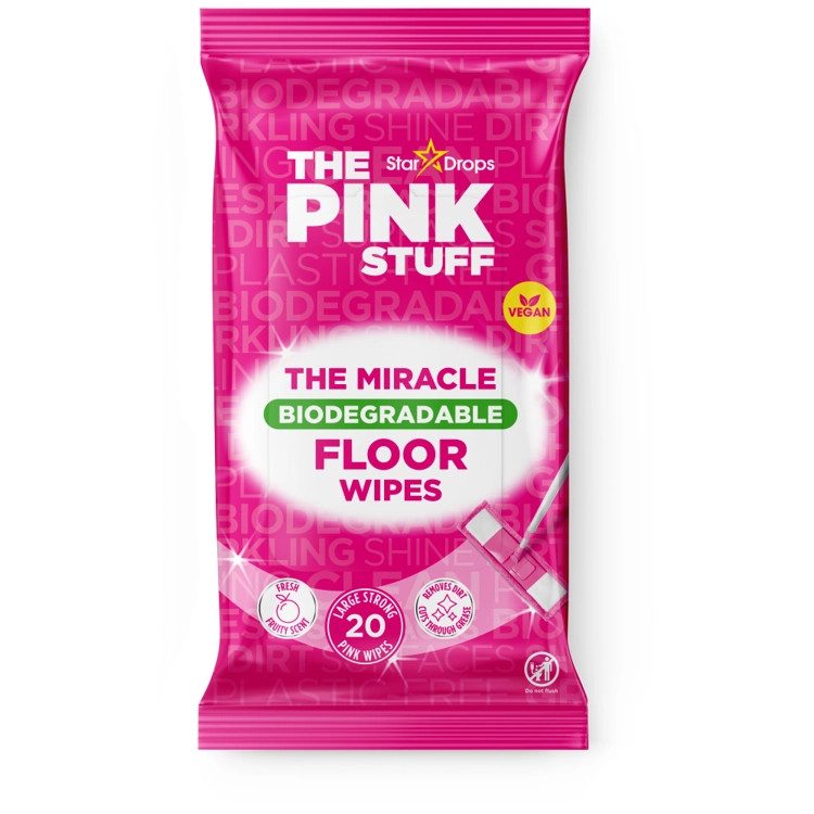 THE PINK STUFF υγρά πανάκια πατώματος 20τεμ – Είδη για Σκούπισμα και Σφουγγάρισμα