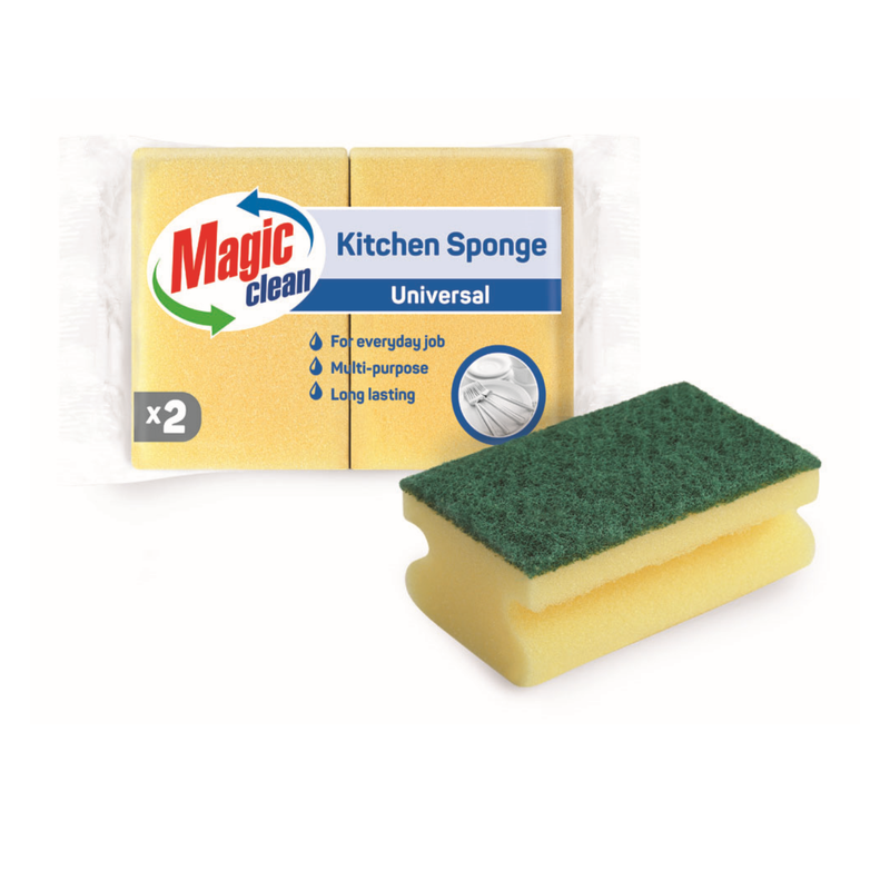MAGIC CLEAN σφουγγάρι κουζίνας 2τεμ – Σφουγγάρια Κουζίνας
