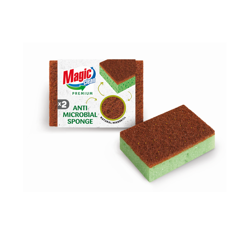 MAGIC CLEAN σφουγγάρι κουζίνας premium αντιμικροβιακό 1τεμ – Σφουγγάρια Κουζίνας