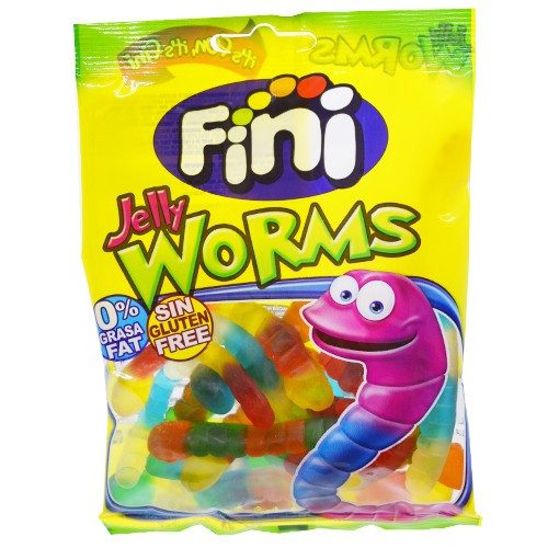 FINI ζελεδάκια jelly worms 100gr – Καραμέλες, Γλειφιτζούρια και Τσίχλες