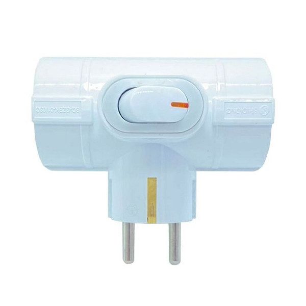 RDP ADAPTORS ταφ ασφαλείας από σούκο σε 3 σούκο με διακόπτη 1τεμ – Πολύπριζα και Ταφ