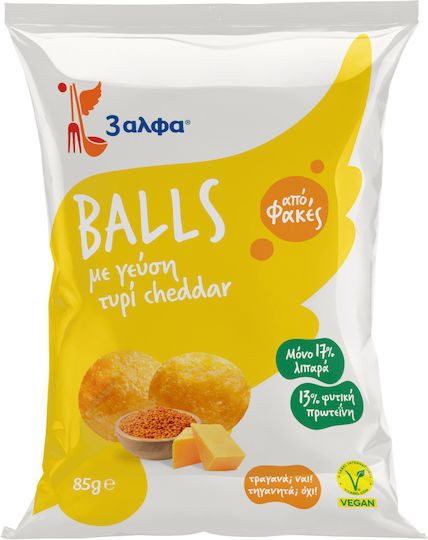 3ΑΛΦΑ πατατάκια με γεύση τυρί cheddar 85gr – 3 Άλφα – Αλμυρά Snacks