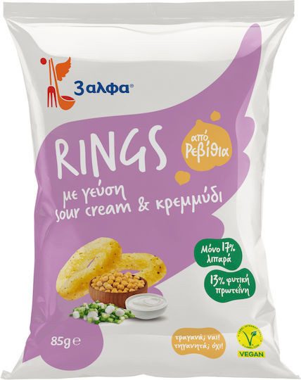 3ΑΛΦΑ πατατάκια με γεύση sour cream και κρεμμύδι 85gr – 3 Άλφα – Αλμυρά Snacks