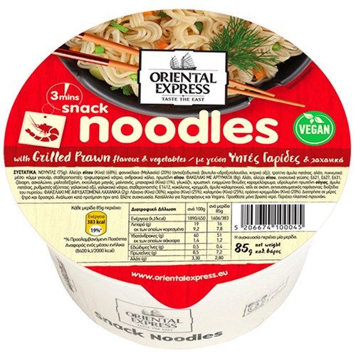 ORIENTAL EXPRESS noodles pot με ψητές γαρίδες 85gr – Τρόφιμα Μακράς Συντήρησης