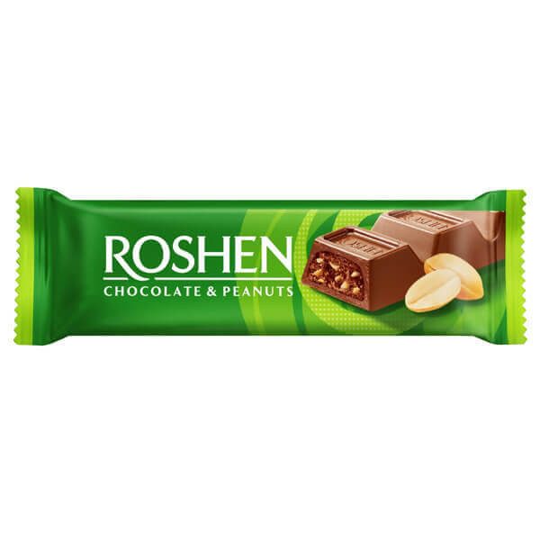 ROSHEN μπάρα σοκολάτας γάλακτος με φυστίκια 29gr – Σοκολάτες