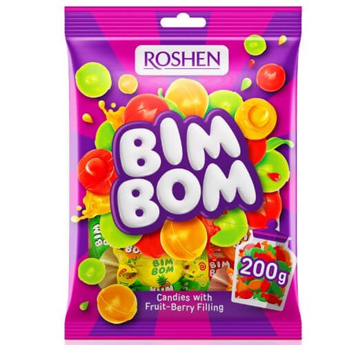 ROSHEN καραμέλες bim bom γεμιστές με φρούτα 200gr – Καραμέλες, Γλειφιτζούρια και Τσίχλες