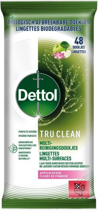DETTOL υγρά αντιβακτηριδιακά πανάκια με πράσινο μήλο 48τεμ – Καθαριστικά Επιφανειών