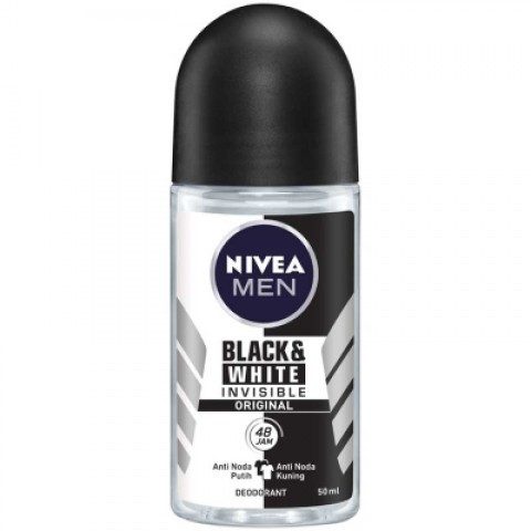 NIVEA αποσμητικό σώματος roll-on black και white men invisible original 50ml – Αποσμητικά
