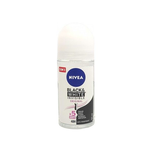 NIVEA αποσμητικό σώματος roll-on black και white women invisible clear 50ml – Αποσμητικά