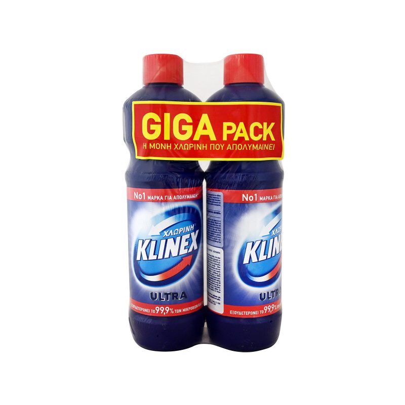 KLINEX χλωρίνη παχύρρευστη μπλε 2x750ml – Καθαριστικά Μπάνιου