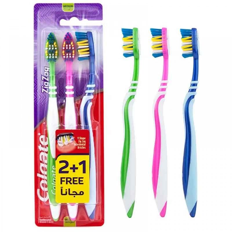 COLGATE οδοντόβουρτσα ZigZag 3τεμ – Οδοντόβουρτσες Απλές