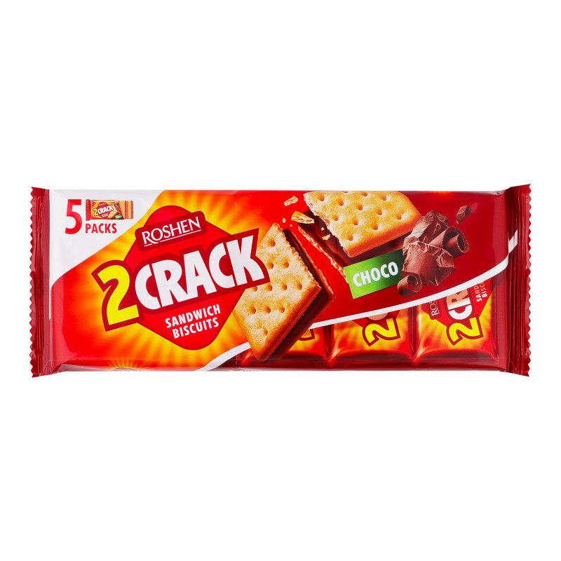 ROSHEN μπισκότα 2crack γεμιστά με κρέμα κακάο 190gr