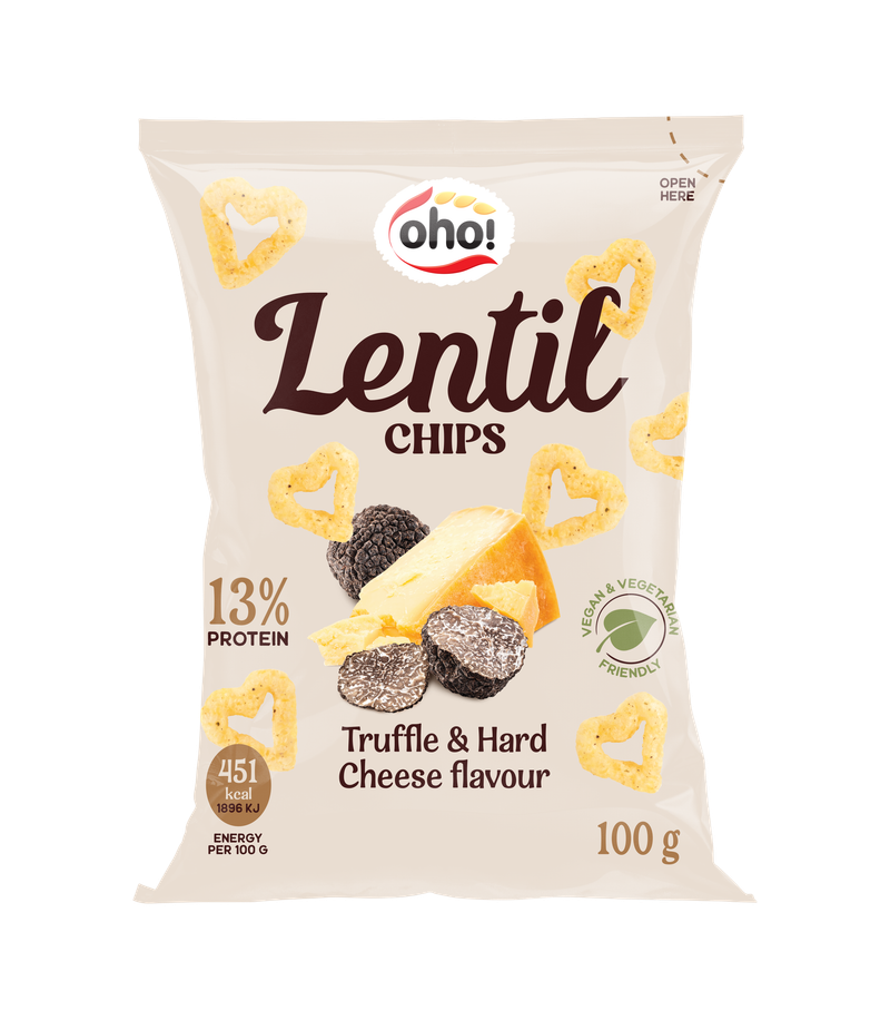 OHO! LENTIL πατατάκια chips με truffle και hard cheese 100gr