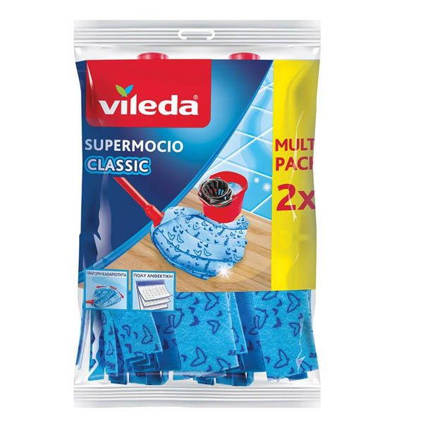 VILEDA σφουγγαρίστρα classic με χοντρό κάλυκα μπλε 2τεμ – Είδη για Σκούπισμα και Σφουγγάρισμα