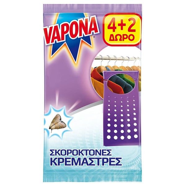VAPONA σκοροκτόνο σε κρεμάστρες με λεβάντα 6τεμ – Εντομοκτόνα και Εντομοαπωθητικά Χώρου