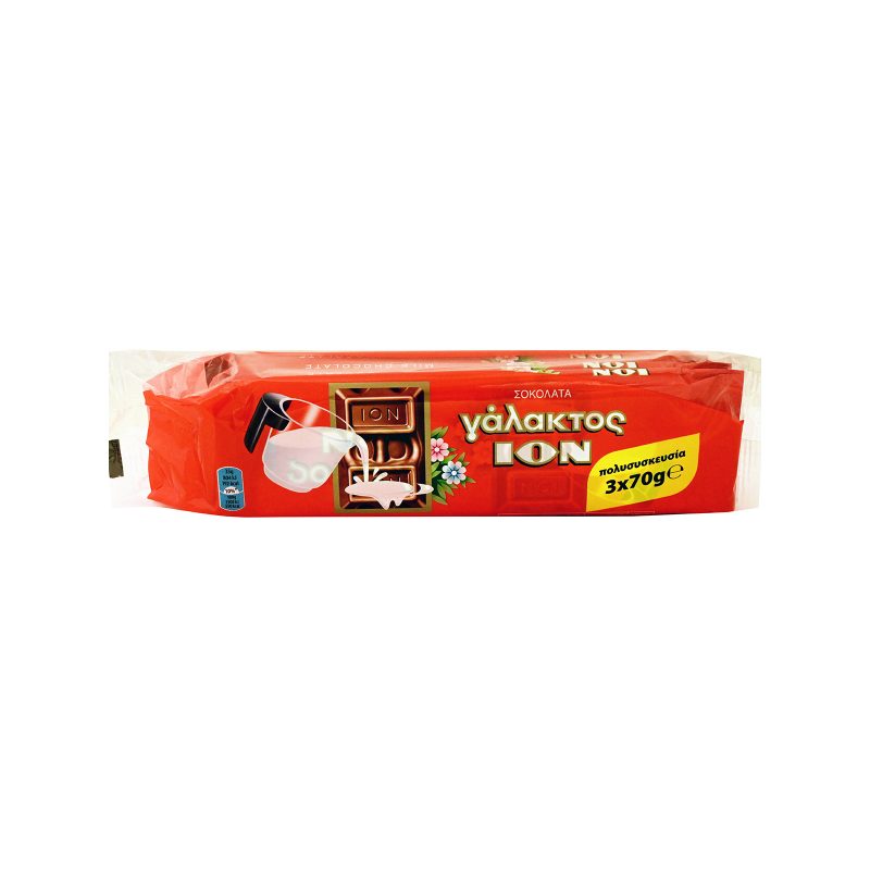 ΙΟΝ σοκολάτα γάλακτος 3x70gr – Σοκολάτες