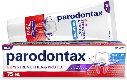 PARODONTAX οδοντόκρεμα active gum strength και protect hyaluronic 75ml – Οδοντόκρεμες