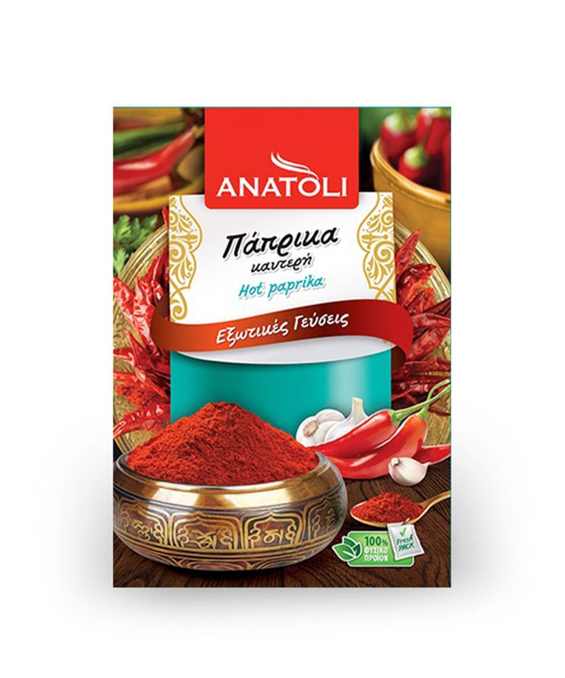 ANATOLI πάπρικα καυτερή 50gr – Ανατολή – Μπαχαρικά και Μυρωδικά