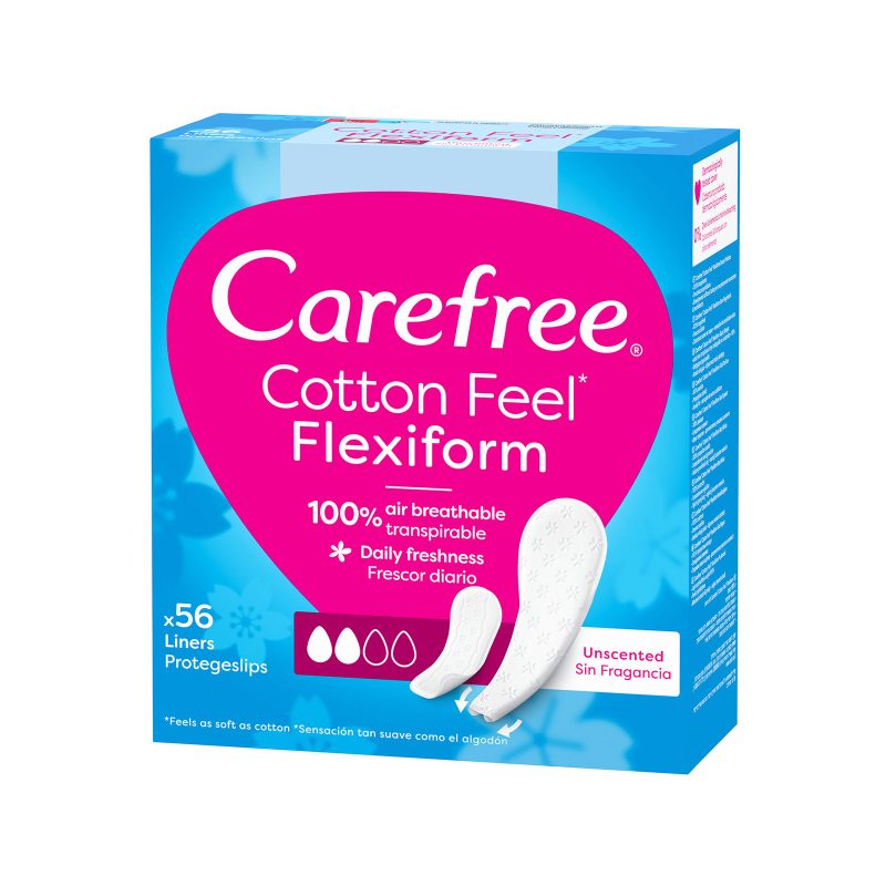CARE FREE σερβιετάκια cotton feel flexiform 56τεμ – Σερβιέτες